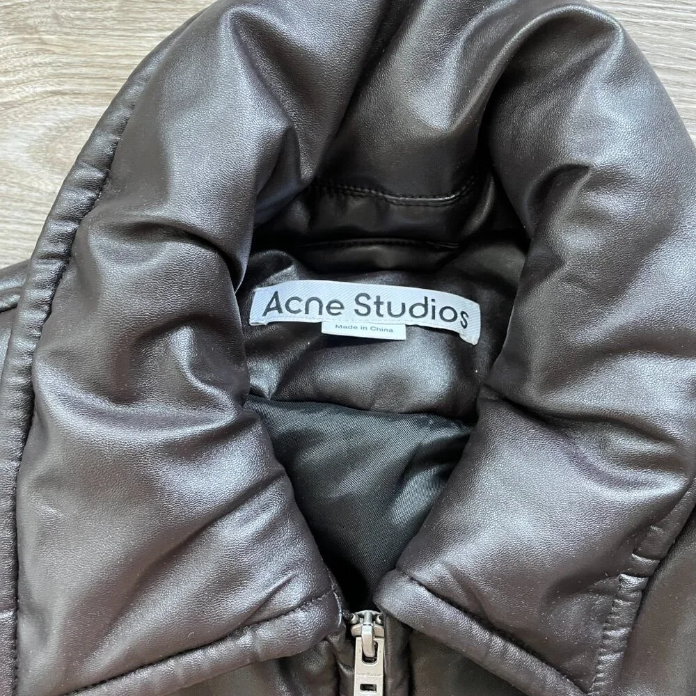 Acne Studios Coated Brown Bomber Jacket - Picture 4 of 7